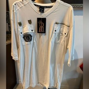 Men’s shirt Royal Republic short sleeve 100% cotton 2 pockets 3XL NWT